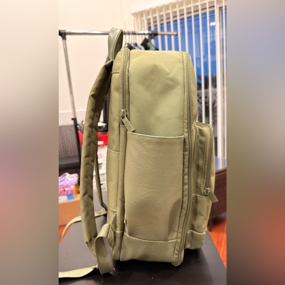 BEIS Olive Green Travel Backpack - Picture 2 of 7